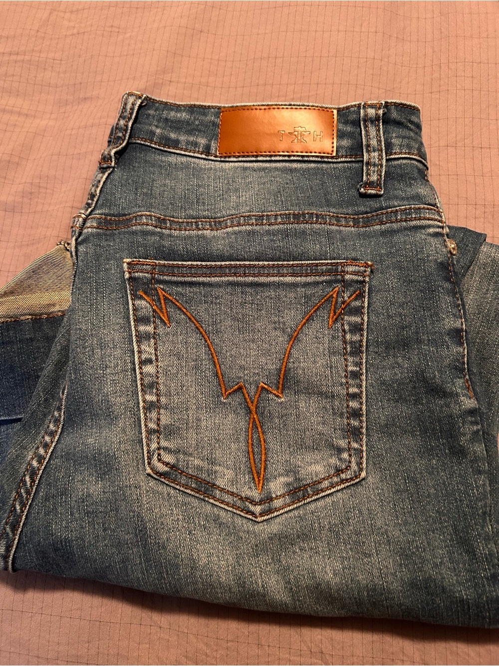 Women’s Tin Haul Denim Jeans with Contrast Back Pocket Stitching Wide Leg
